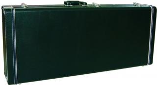 Dimavery dřevěný kufr pro elektrickou kytaru, černý