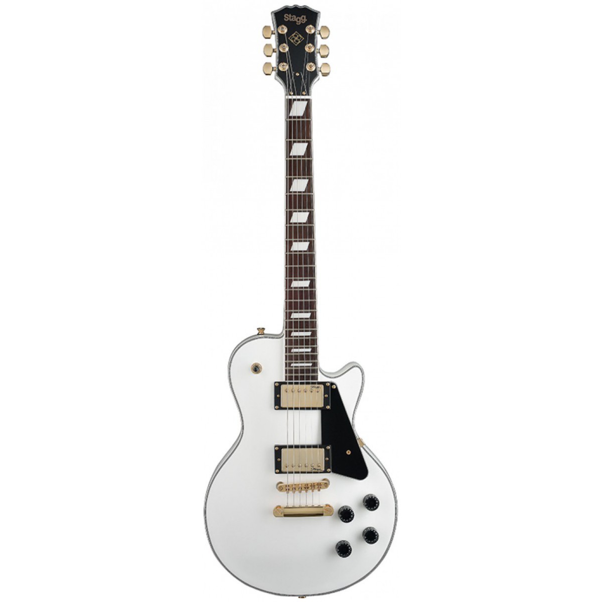 Stagg L400-WH, elektrická kytara, bílá