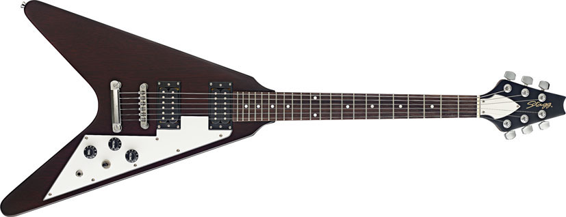 Stagg F300-MA, elektrická kytara typu Flying, černá