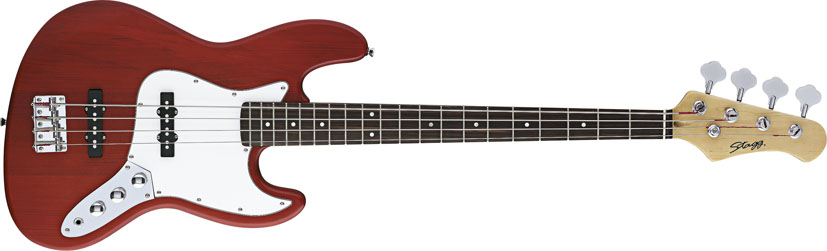 Stagg B300-STR, elektrická baskytara, červená