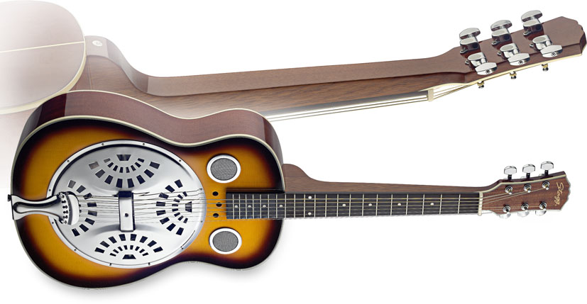 Dřevěná rezofonická kytara