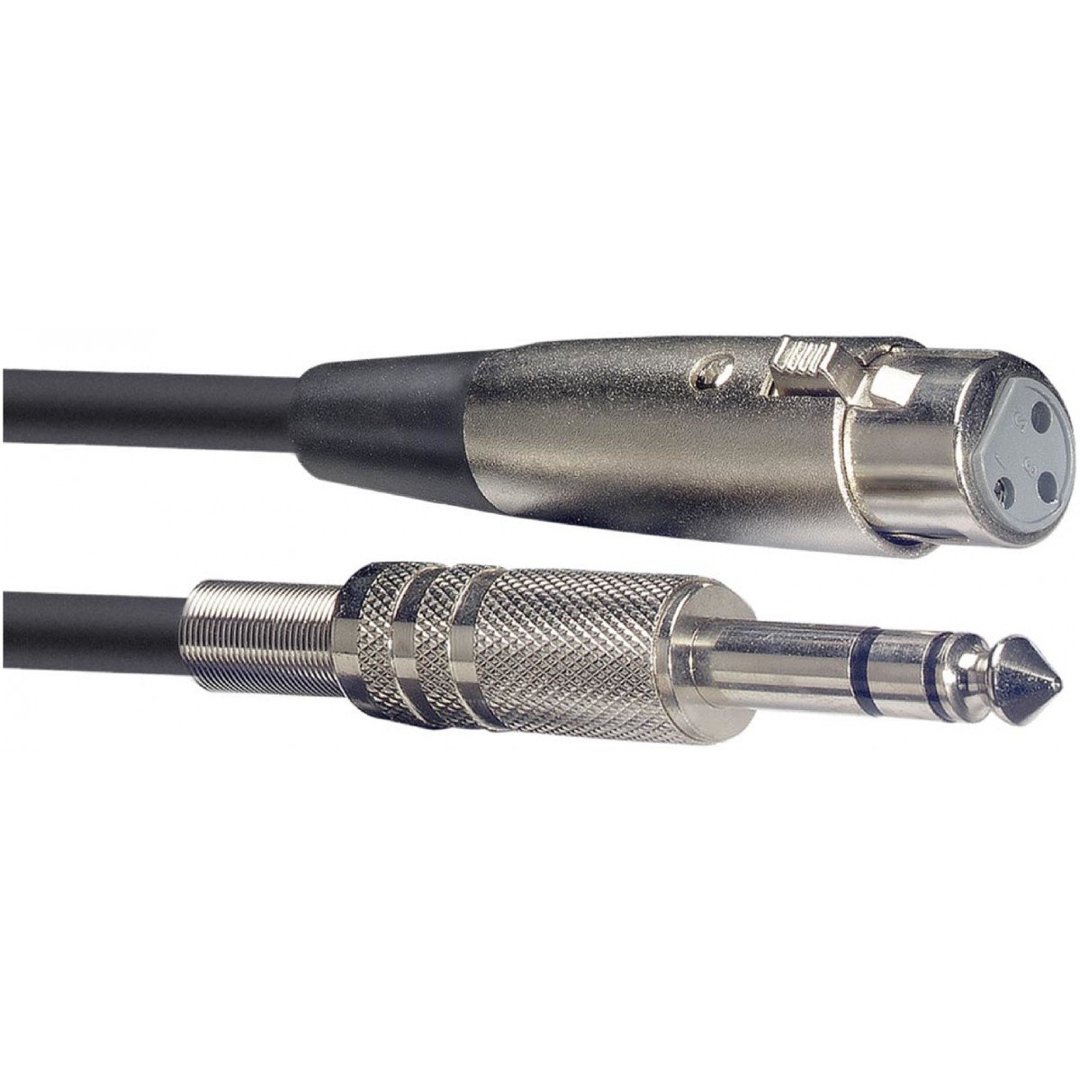 De luxe audio kabel, XLR samice/stereo jack, 3 m