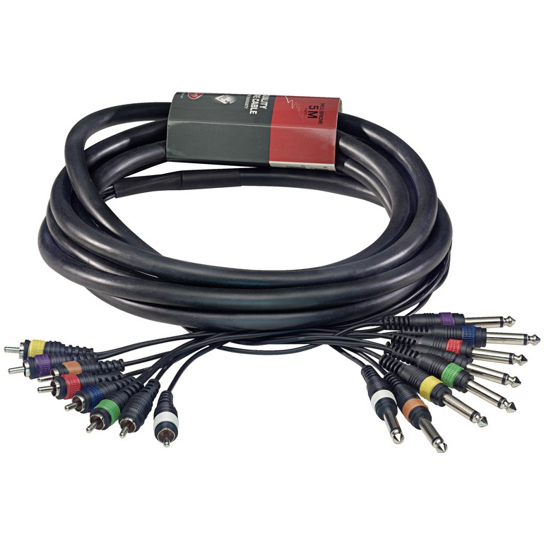 Vícežilový kabel, 8 x jack/8 x RCA, 3 m