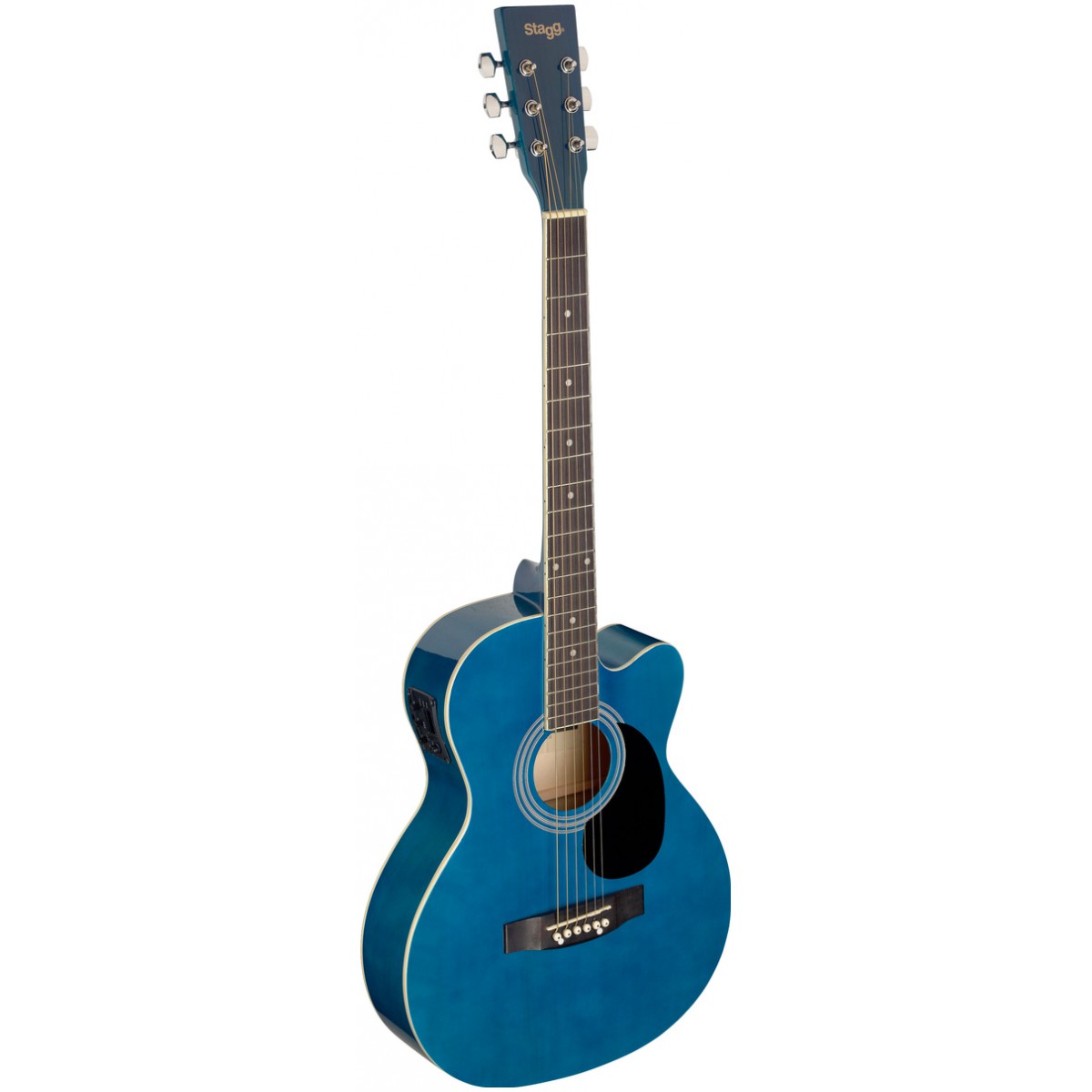 Fotografie Stagg SA20ACE-BLUE, elektroakustická kytara