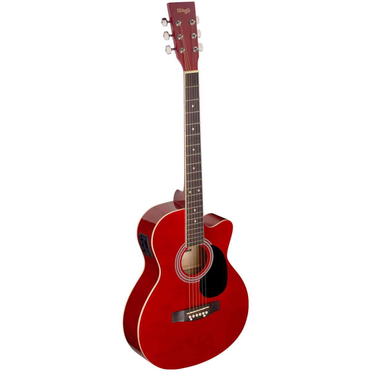 Fotografie Stagg SA20ACE-RED, elektroakustická kytara