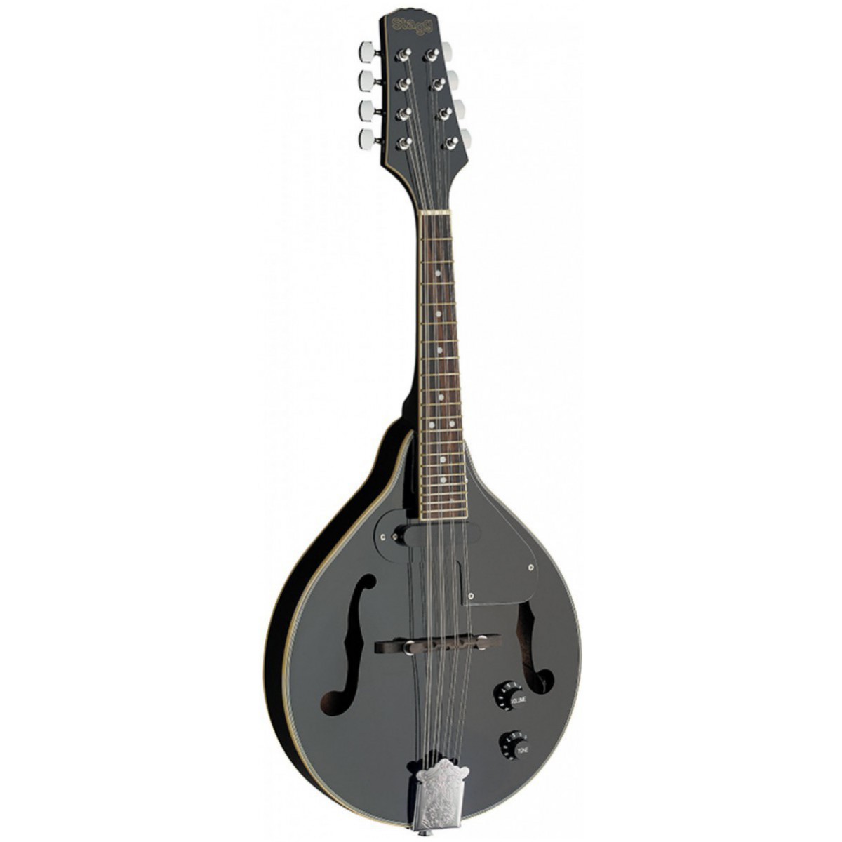 Stagg M50 E BLK, mandolína bluegrassová elektroakustická, černá