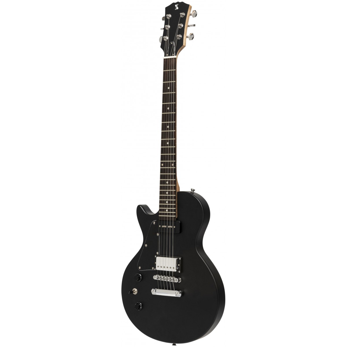 Fotografie Stagg SEL-HB90 BLK LH, elektrická kytara levoruká, černá