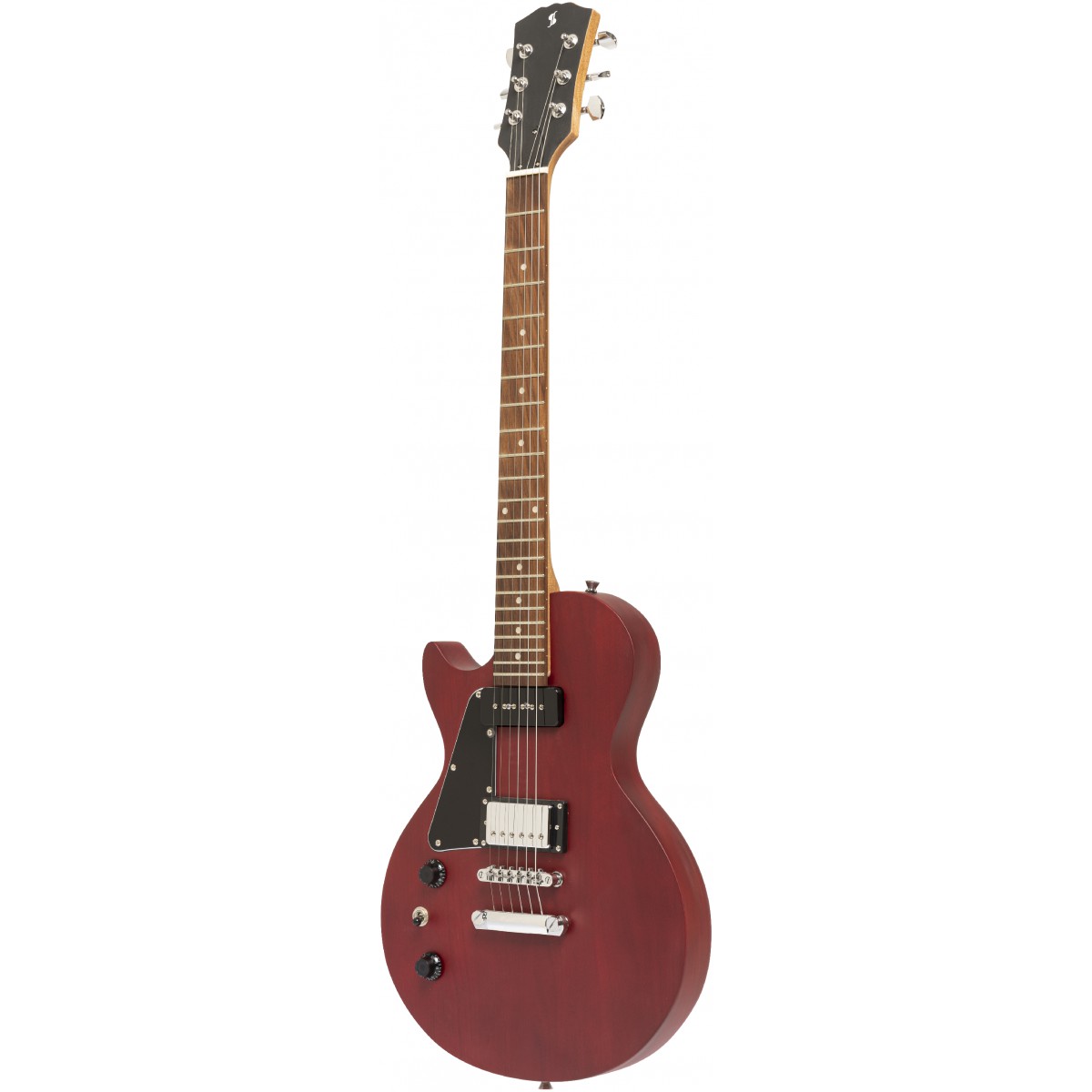 Fotografie Stagg SEL-HB90 CHRRYL, elektrická kytara levoruká, cherry