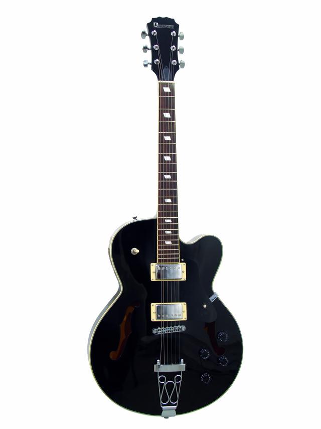 Dimavery SH-660 Hollow Body, elektrická kytara, černá