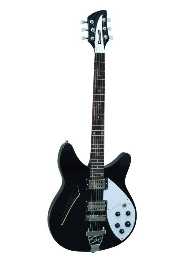 Dimavery RB-810, semiakustická kytara, černá