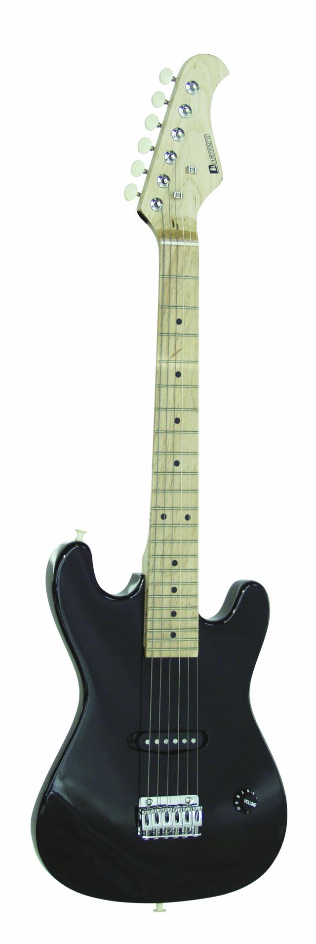 Dimavery elektrická kytara J-300 elektrická kytara Junior, černá
