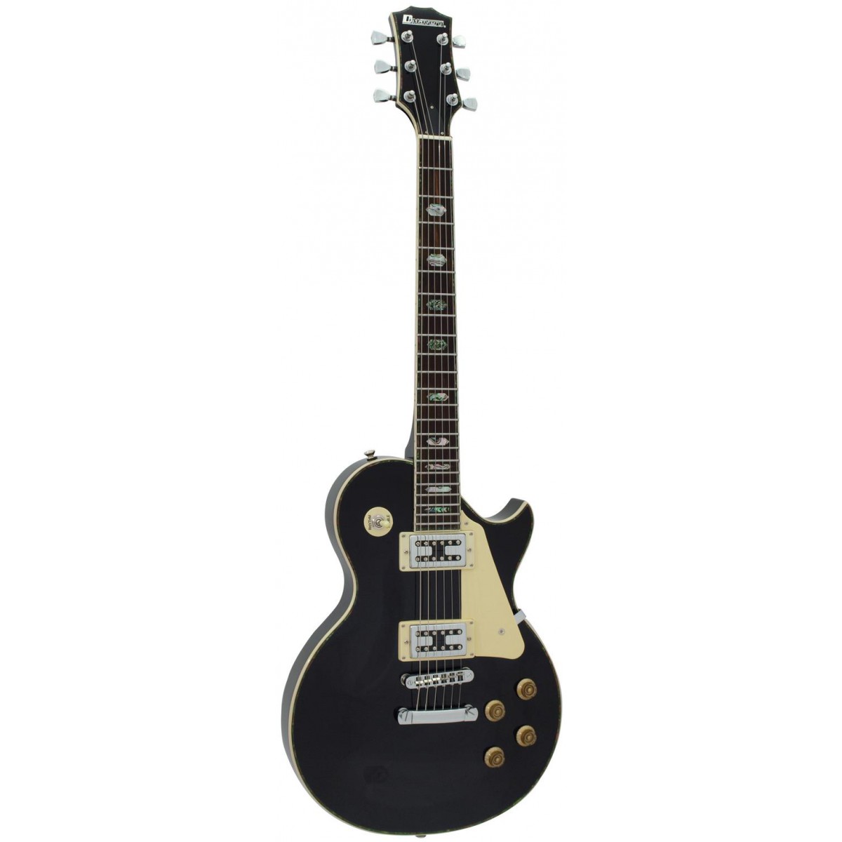 Dimavery elektrická kytara LP-700 elektrická kytara, černá