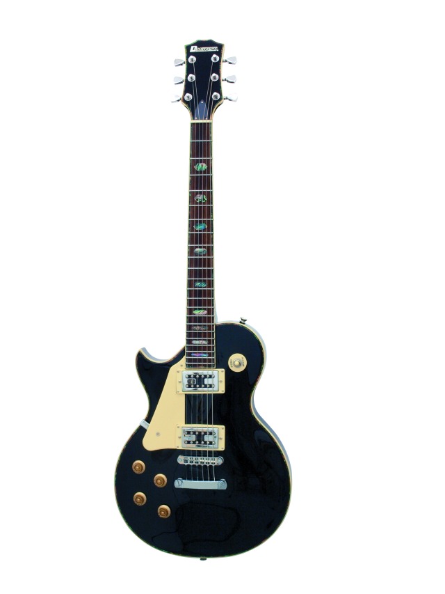 Dimavery elektrická kytara LP-700L elektrická kytara, černá, levoruká
