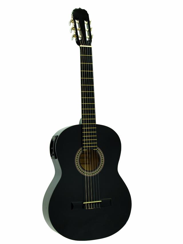 Dimavery AC-E300 klasická kytara 4/4,3-B.schw