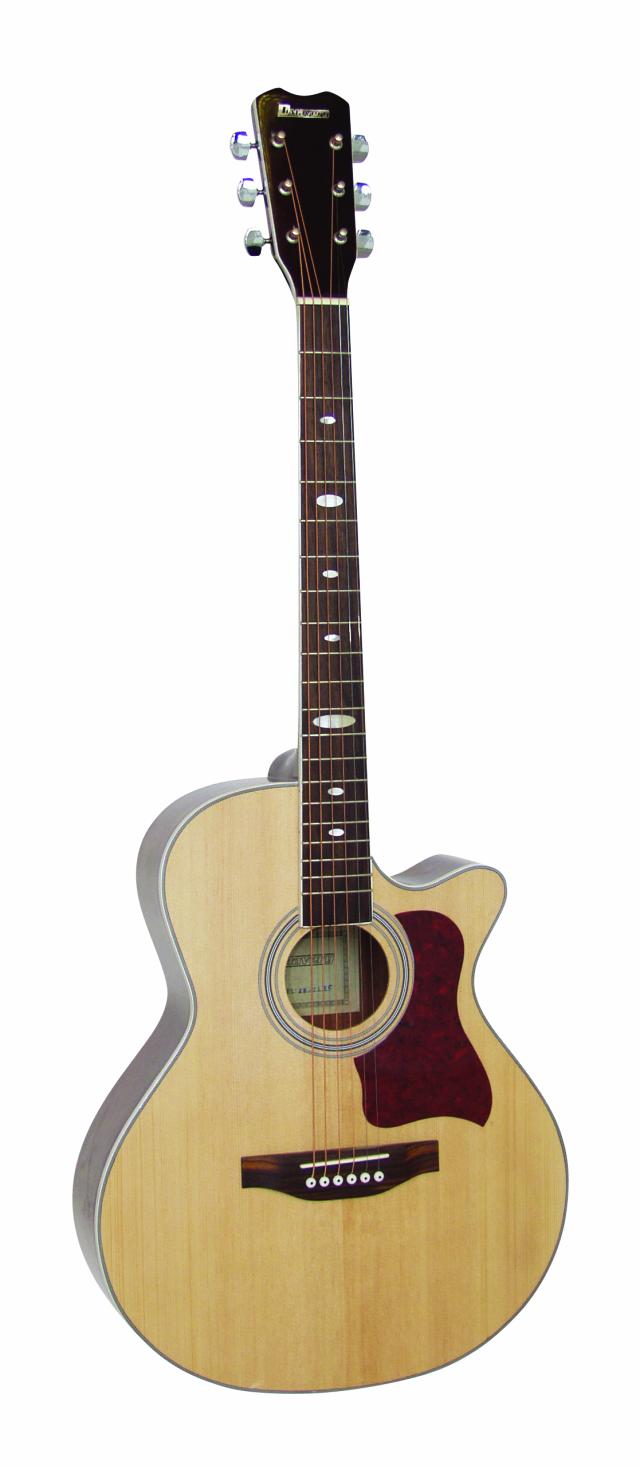 Dimavery JK-300 ak. kytara s výkrojem, přírodní