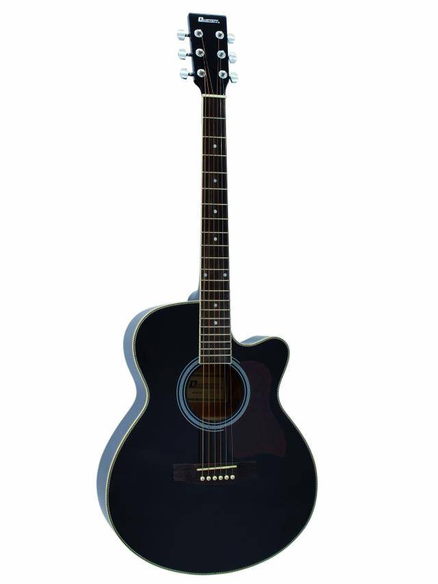 Dimavery JK-300 Akustická kytara typu Jumbo s výkrojem, černý