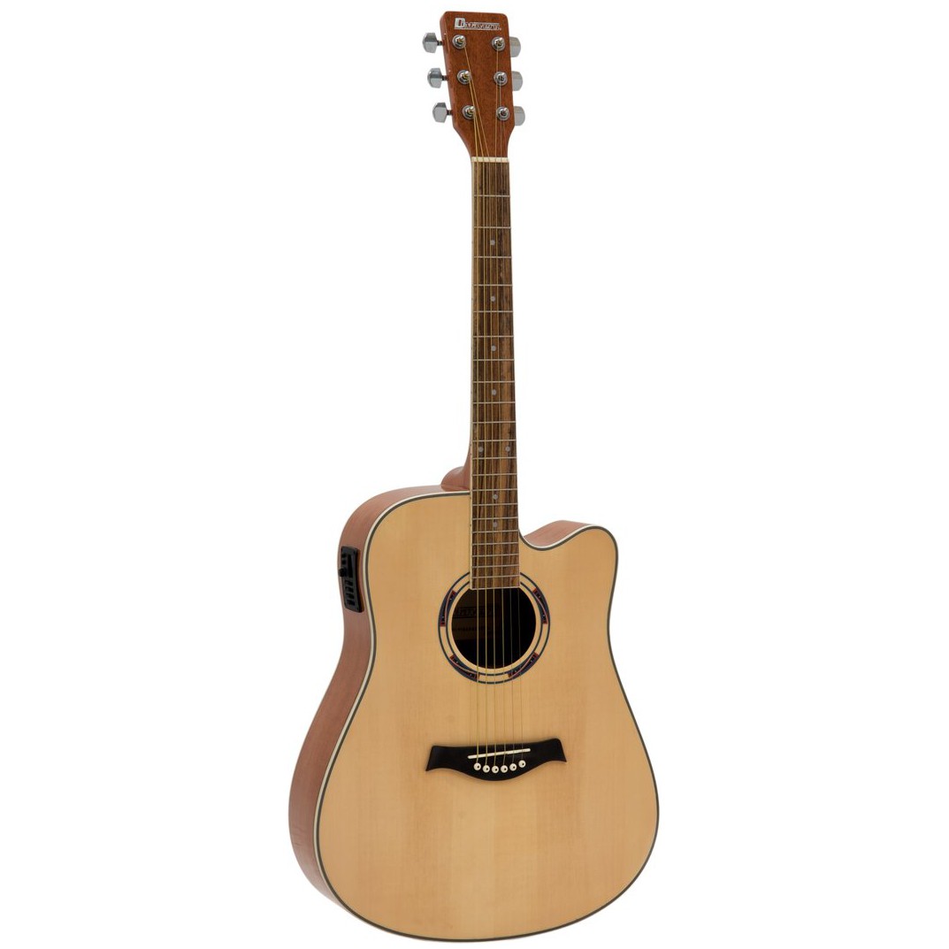 Dimavery JK-500 Western guitar, Cutaway, natur