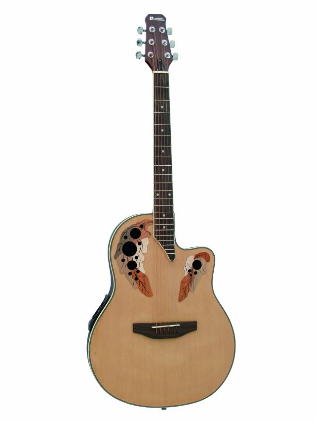 Dimavery OV-500 elektroakustická kytara typ roundback, přírodní