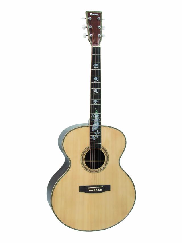 Dimavery STW-30, akustická kytara typu Jumbo, polomasiv