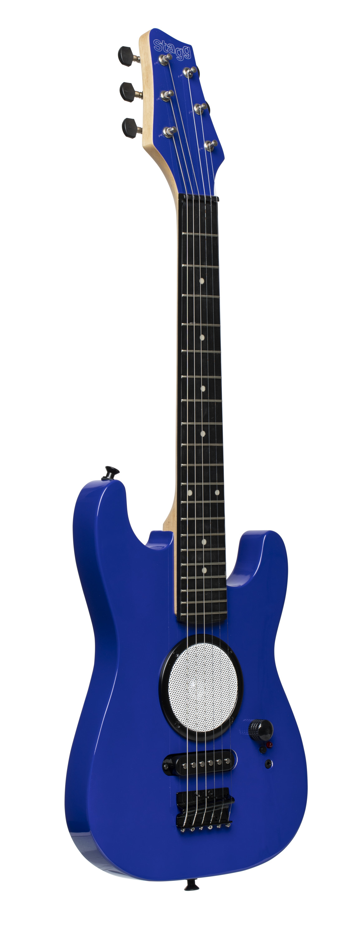 Dětská elektrická kytara se zabudovaným zesilovačem modrá