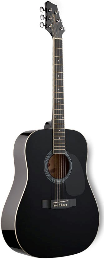 Stagg SW201BK, akustická kytara, černá