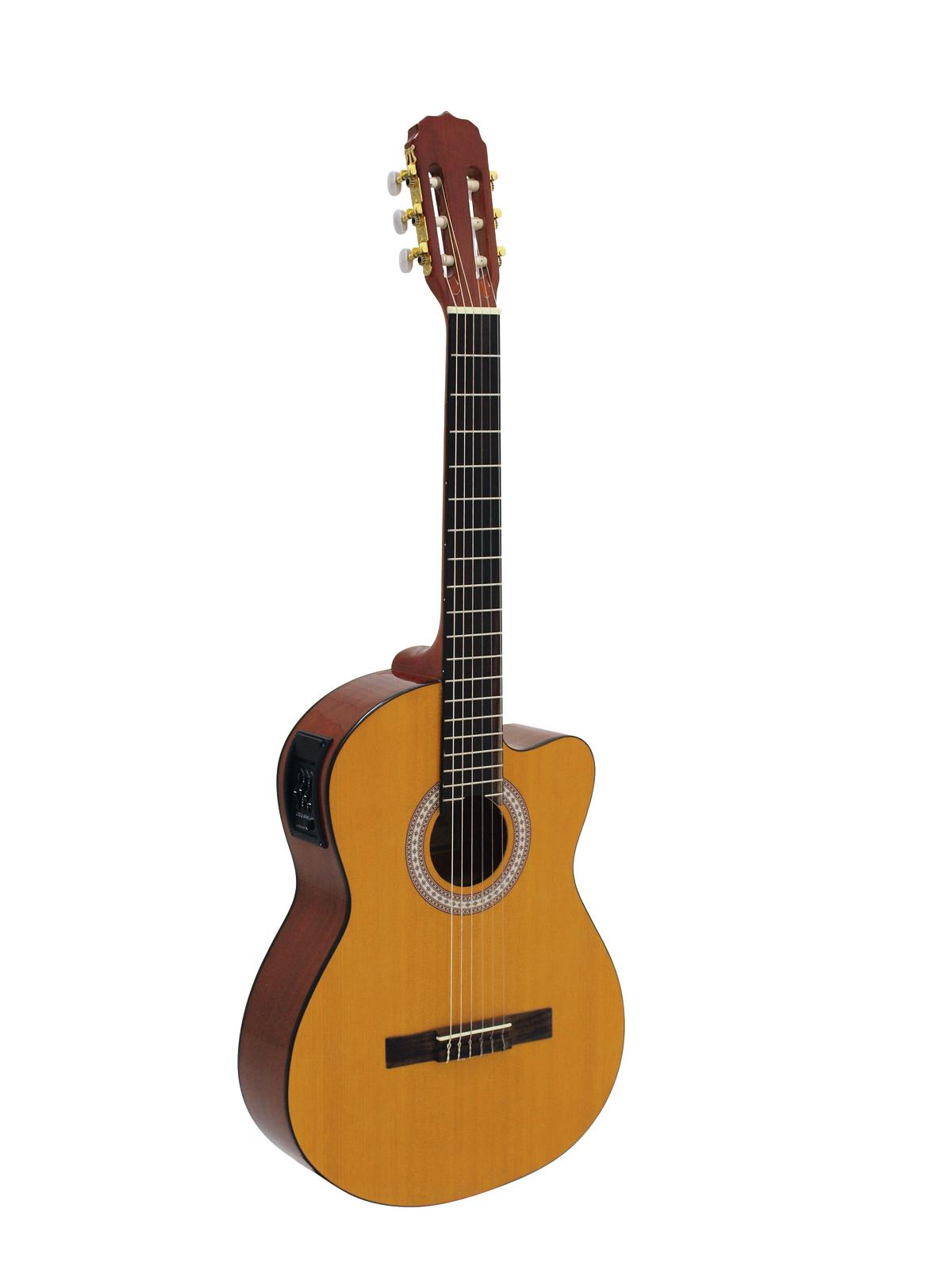 Dimavery CN-500 klasická kytara s výkrojem, 3-pásmový EQ