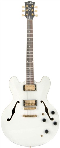 semi-solid electric guitar - gloss white