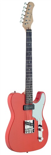 Elektrická kytara telecaster, červený