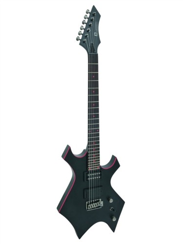 Elektrická kytara metal, černá matná