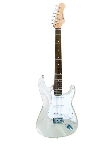 Průhledná elektrická kytara ST-503, akryl