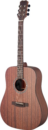 Akustická kytara dreadnought w / solid mahogan