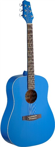 Akustická kytara typu Dreadnought, modrá