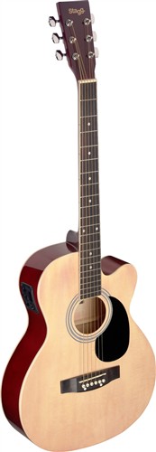 Elektroakustická kytara s výkrojem SA20, přírodní