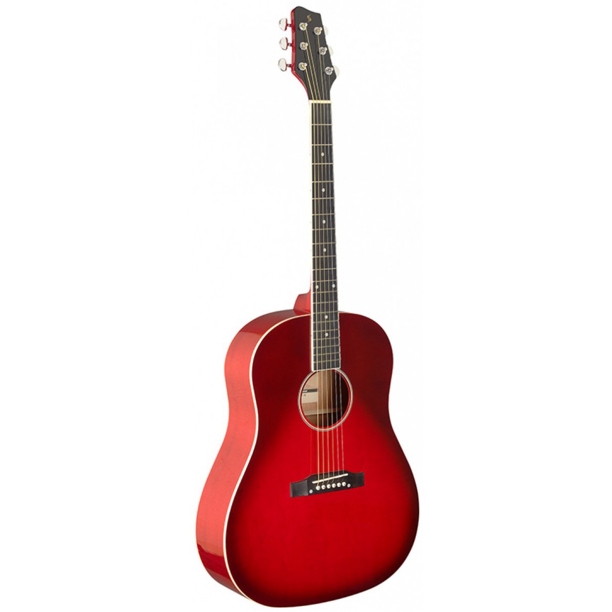 Fotografie Stagg SA35 DS-TR, akustická kytara, červená