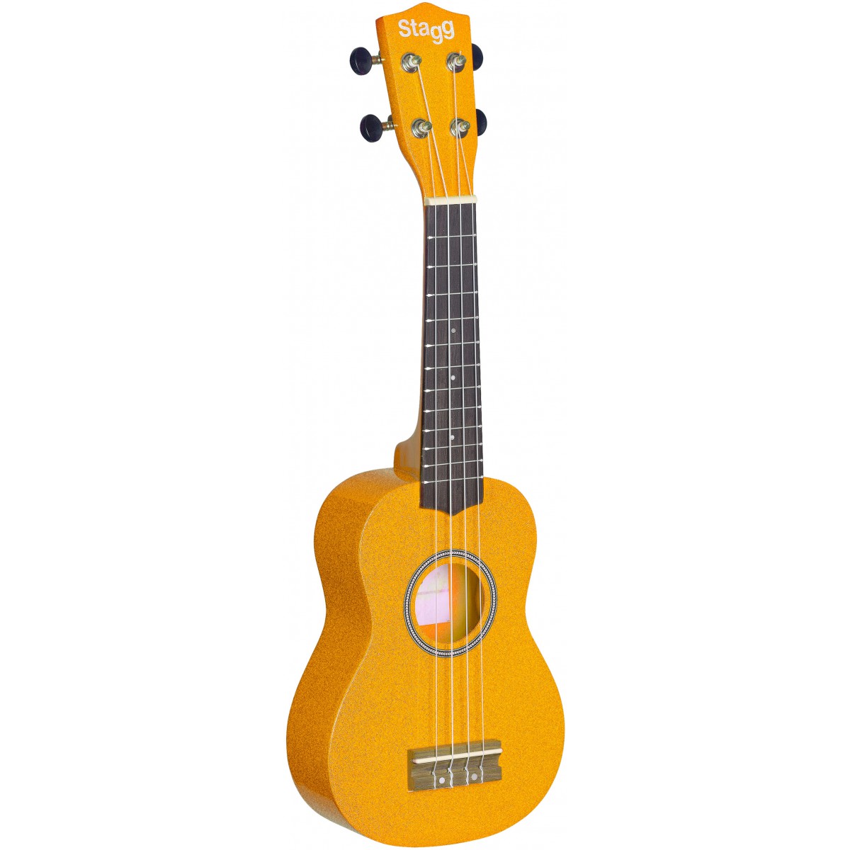 Sopránové ukulele s pouzdrem, žluté