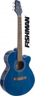 Stagg SA40MJCFI-TB, elektroakustická kytara typu Mini Jumbo, modrá