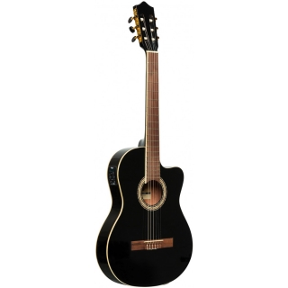 Stagg SCL60 TCE-BLK, klasická kytara 4/4 s elektronikou, černá