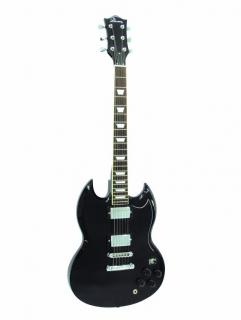 Dimavery DP-520, elektrická kytara, černá