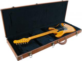 Dimavery dřevěný kufr pro elektrickou kytaru, vzor angola
