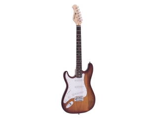 Dimavery elektrická kytara ST-203 LH pro leváky, sunburst