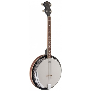 4-strunné Bluegrass banjo, 30 háčků, kovový buben