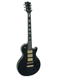 Dimavery LP-710 elektrická kytara, 3 snímače, černá lesklá