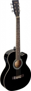 Elektroakustická kytara s výkrojem SA20, černá