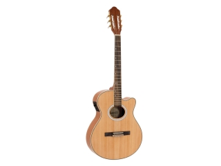 Dimavery CN-500 klasická elektroakustická kytara s výkrojem, přírodní