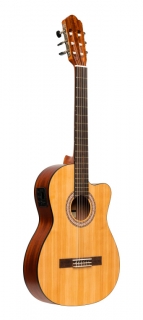 Stagg SCL70 TCE-NAT, klasická kytara 4/4 s elektronikou, přírodní