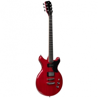Stagg SVY DC TCH, elektrická kytara, transparentní cherry