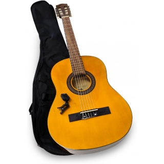 Stagg SCL50 NAT PACK, klasická kytara 4/4 s pouzdrem a ladičkou, přírodní