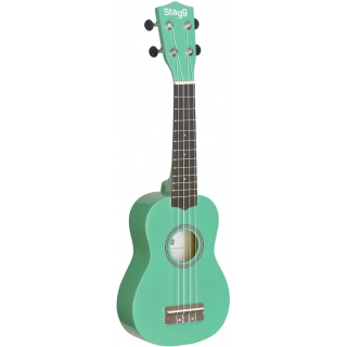 Sopránové ukulele s pouzdrem, zelené