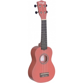 Sopránové ukulele s pouzdrem, růžové