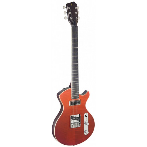 Stagg SVY CSTDLX FRED, elektrická kytara, červená